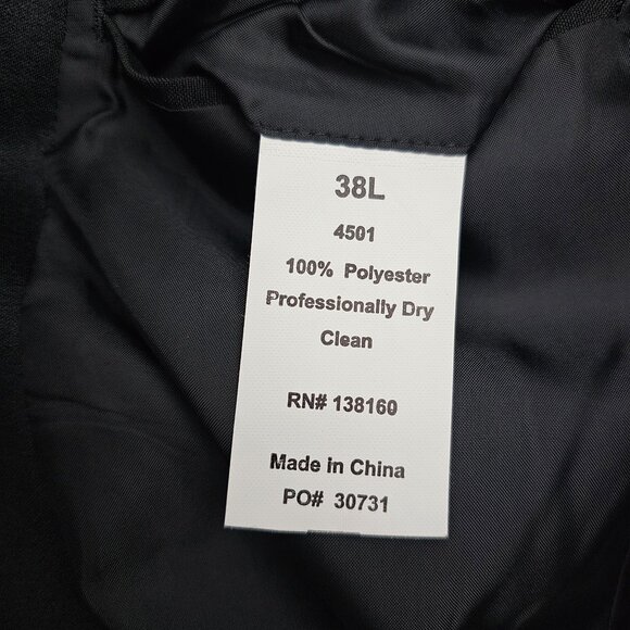 Southeastern 38L Black Solid 1-Button Blazer Tuxedo Jacket G477 - Picture 11 of 11